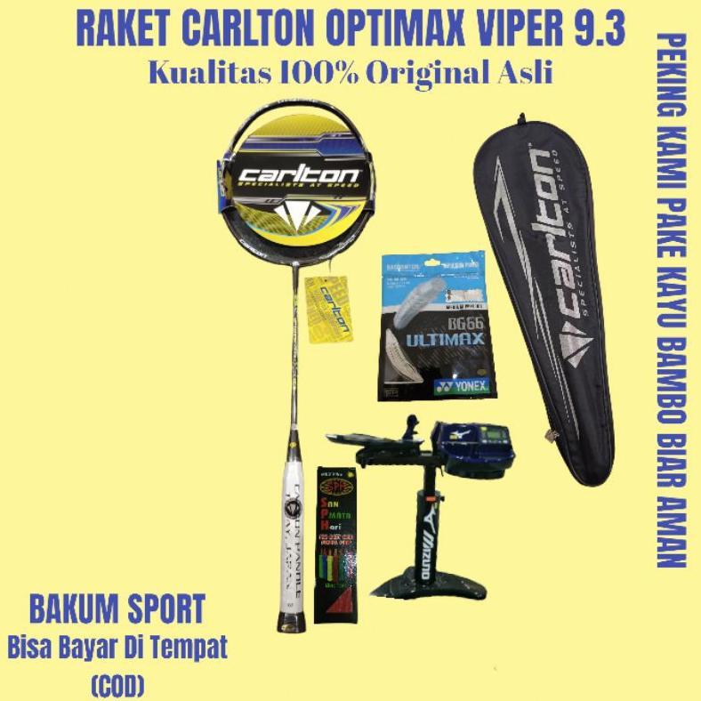 Raket Carlton optimax viper 9.3 kualitas 100% Original Asli Bisa (COD)