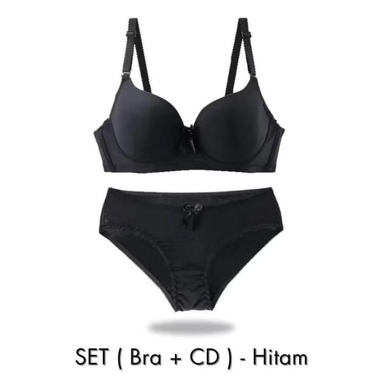 AI85 ~ Best Seller Pakaian Dalam Wanita Impor Quality Terlaris Set Bh Setelan Motif Spandeks Winered