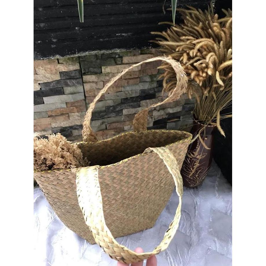 Tas purun / tas purun tali panjang / bakul purun / tas anyam purun