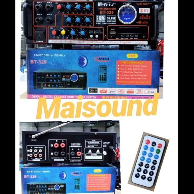AMPLIFIER TELI BT 329 AMPLI TELI BT329 BLUETOOTH ECHO KARAOKE RADIO FM