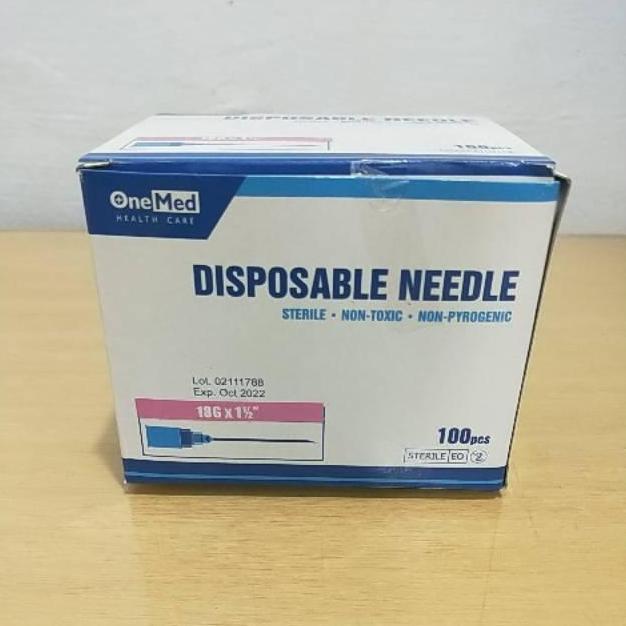 Gedo.Rafasz - Disposable Needle Onemed 18G Jarum Suntik Sekali Pakai Isi 1Pcs