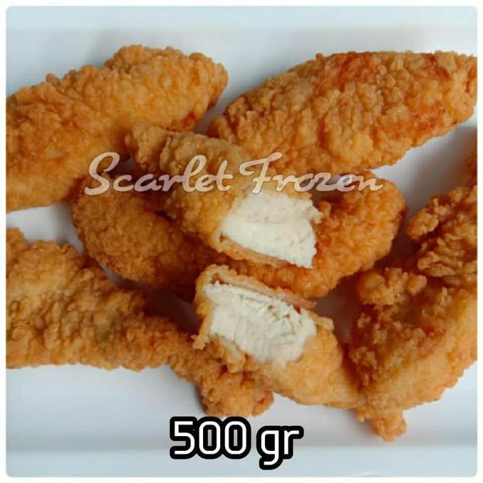Lazatos- Chicken Strip Premium | Chicken Crispy | Ayam Fillet Krispy 500Gr
