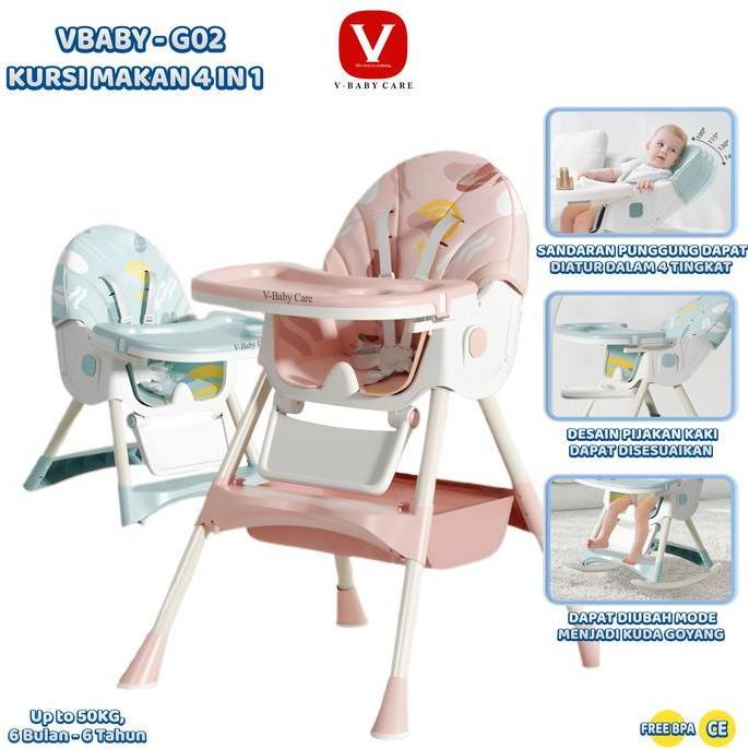 V-BABY CARE Kursi makan balita/Kursi makan anak/Kursi makan balita multifungsi/kursi makan balita bi