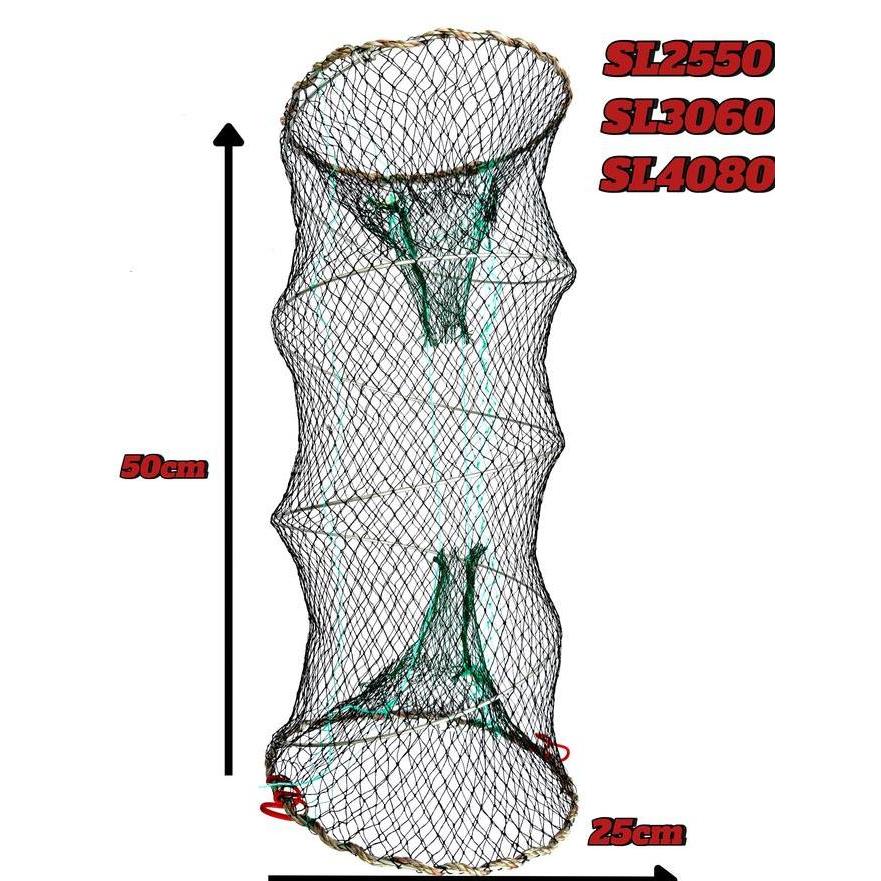 Fishx- Phoenix Land Bubu Perangkap Ikan Udang Kepiting Lipat Bentuk Lingkaran Jaring Nilon Ikan Udan