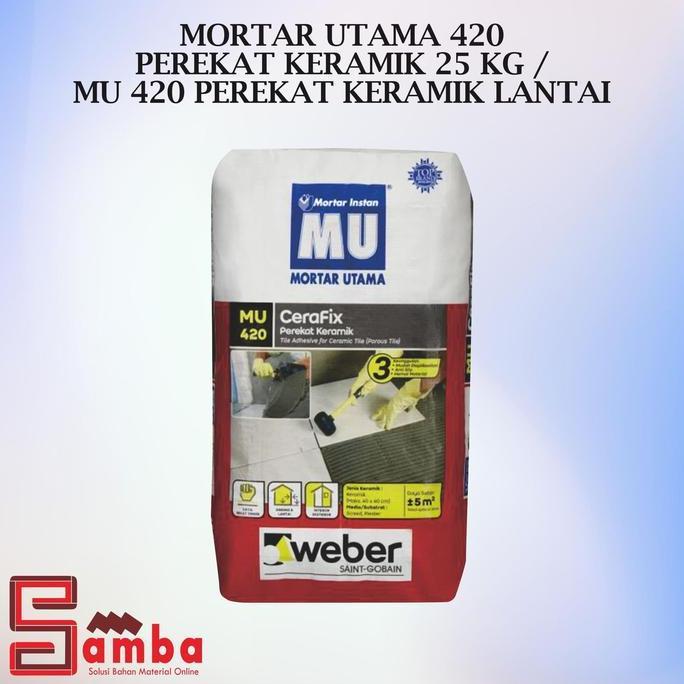 Build- Mortar Utama 420 Perekat Keramik 25 Kg /Mu 420 Perekat Keramik Lantai