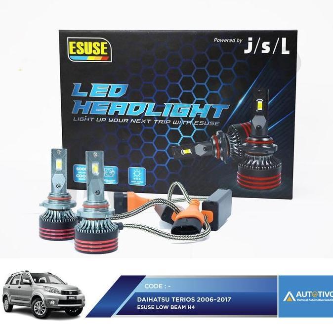 Esuse Led Super Bright Bohlam Lampu Mobil Terios 2006-2017 H4 H11 55Watt Promo