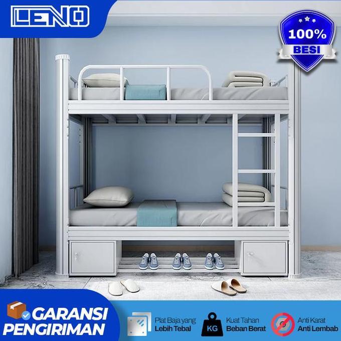 Nandiaoktaverisyah - [ TERLARIS ] Ranjang Tidur Tingkat Besi Tebal Anti Karat Dipan Kasur Tingkat Un