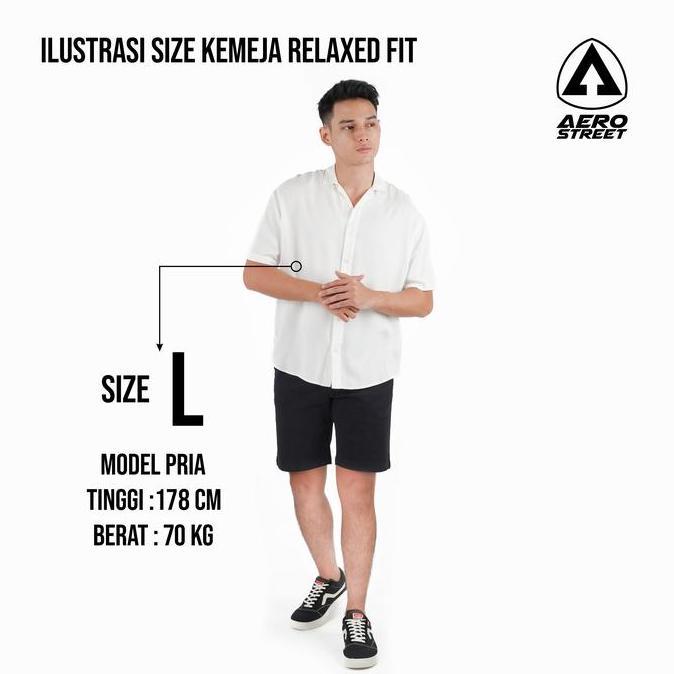 Xxxy- Aerostreet Kemeja Rayon Marva Krem Hawai Polos Cerah Pria Wanita Qabaa