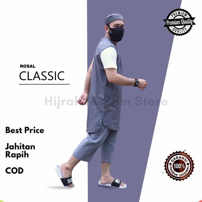 ROSAL - Rompi Pakaian Sholat Solat Baju Koko Gamis Pakistan Pria LL