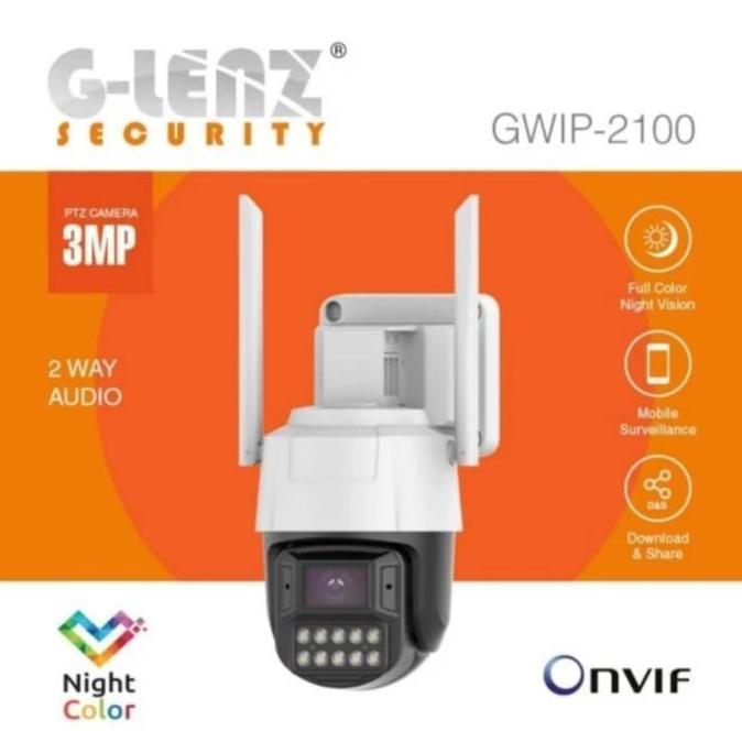 TERBARU - GLENZ SMART IP CAMERA CCTV PTZ - GWIP - 2100 FULL HD 3MP