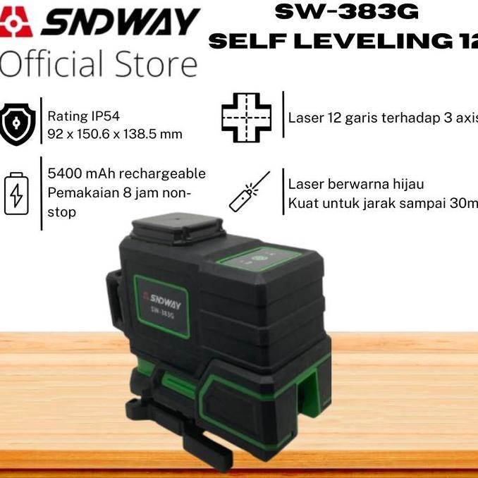 VERBENA SNDWAY Self Leveling Laser 12 Lines 3 Axis SW-383G Laser Hijau Green 3D Laser