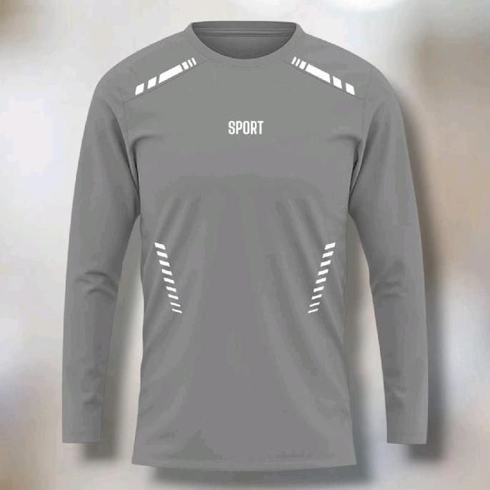 KEITH LENGAN PANJANG KAOS OLAHRAGA JERSEY BATMINTON SEPAK BOLA FUTSAL SENAM LARI GYM SIZE L XL XXL
