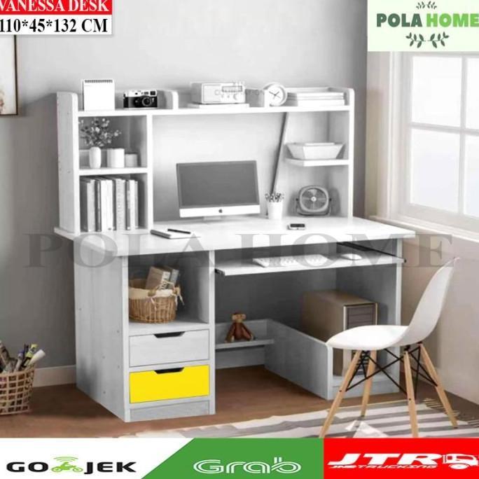 TERBARU - Pola VanessaDesk Meja Komputer Meja Belajar Multifungsi by GOJEK/GRAB