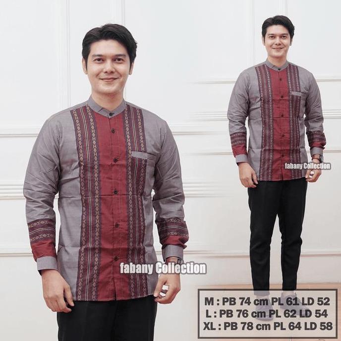 kemeja koko songket koko pria songket koko songket koko elegant kemeja pria Baju Muslim Panjang Kurt
