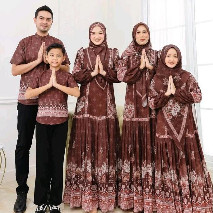 Gamis Couple Family Terbaru Inayah Family By Ac Original / Gamis Syar'i Ibu Dan Anak / Couple Family