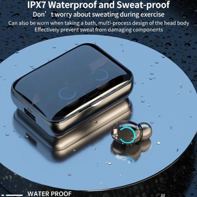 F9 Headset Bluetooth 5.0 Earphone Wireless TWS 9D Stereo Sentuhan