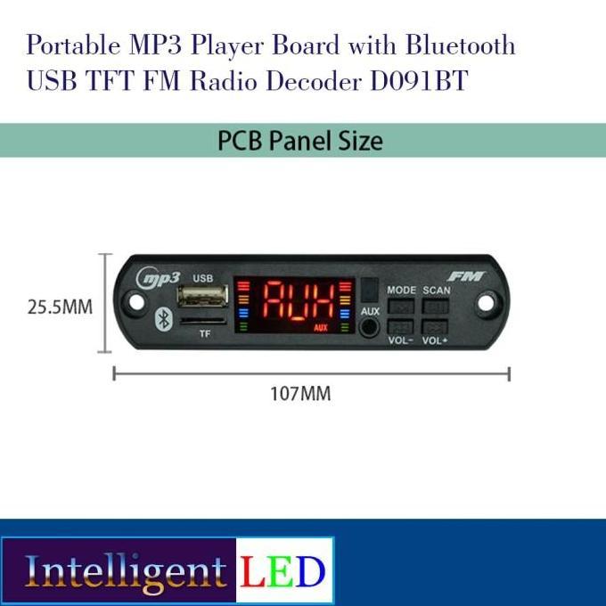 Portable MP3 Player with Bluetooth USB TFT FM Radio D091BT