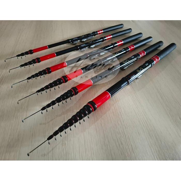 Joran Tegek Kolong Ogawa Gindara 240 270 300 360 Ring Carbon Hard Kaku Ruas Pendek