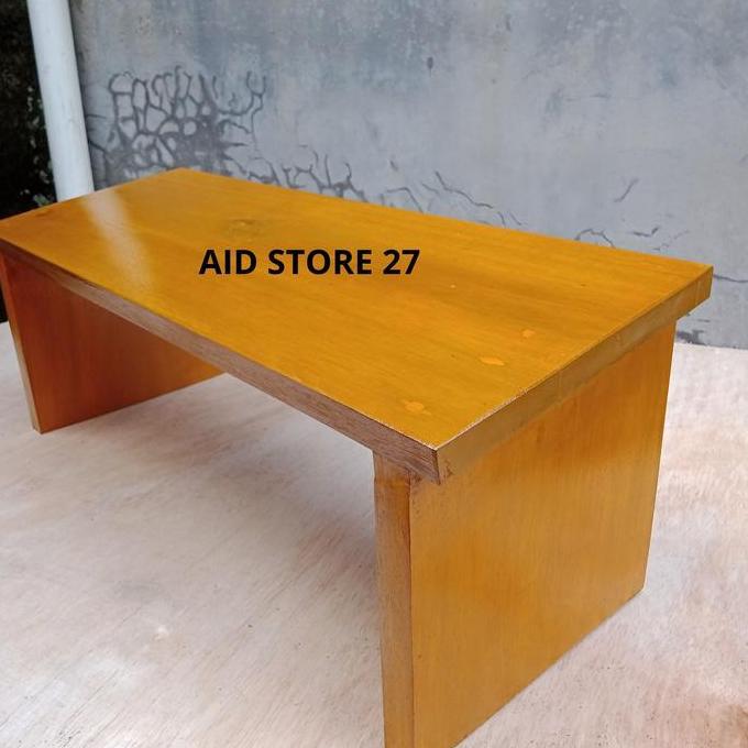 Bangku Meditasi Kayu Kursi Dingklik Kecil, Stabil & Portabel LA