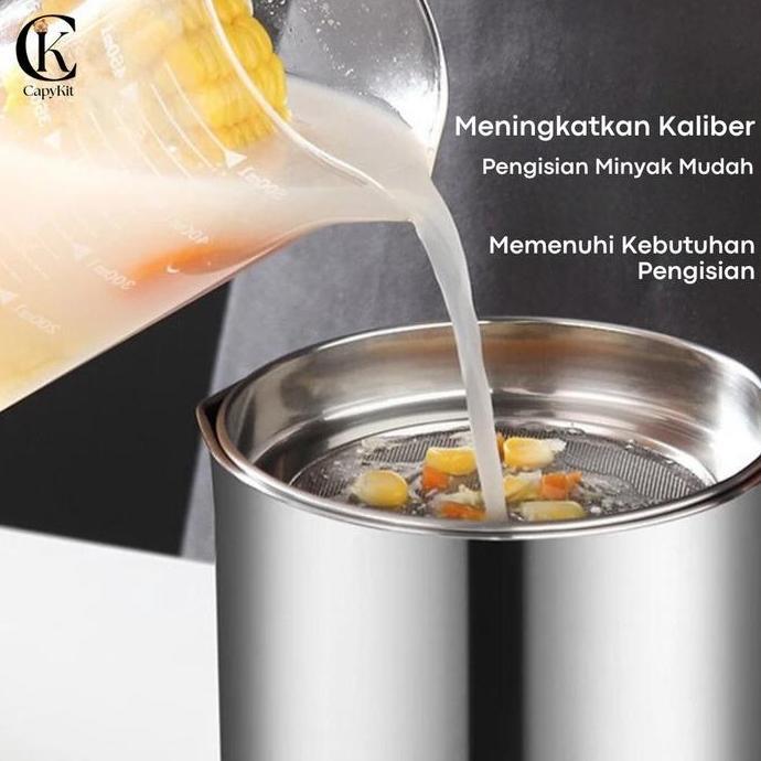 Promo Capykit Oil Pot Saringan Minyak/Wadah Penyaring Minyak Goreng [Tempat Penyimpanan Minyak Sisa]