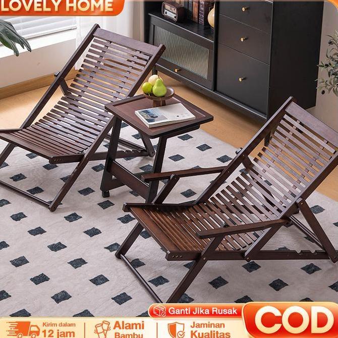BEBAS ONGKIR - LOVE Kursi Bambu/Kursi Santai/Kursi lipat/Kursi multifungsi/Kursi Rumah/Kursi Santai 