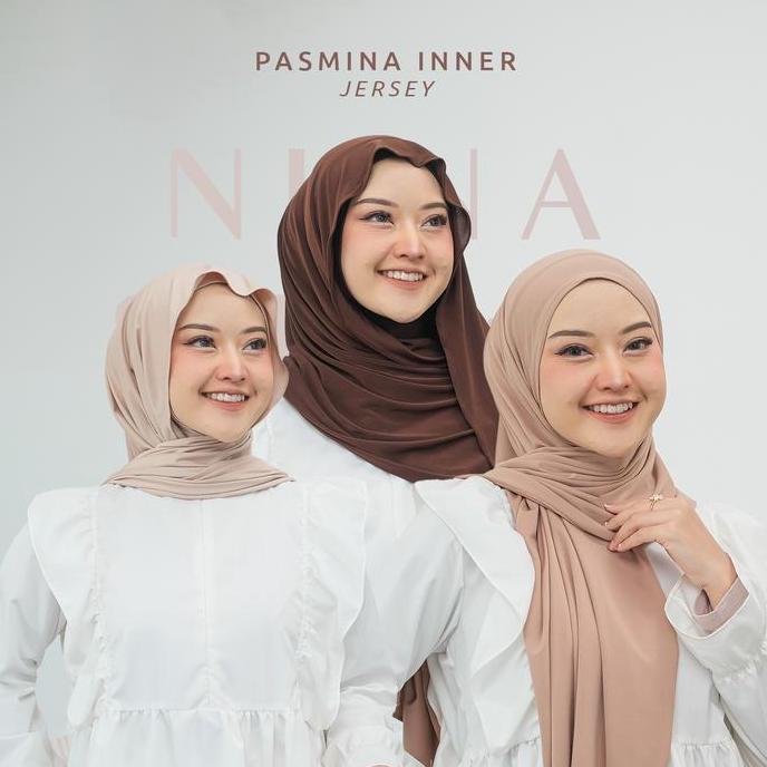 Xkxk- Pasmina Inner Leher Ninja Menutup Leher Jersey | Hijab Pashmina Iner Ciput Oval Meleyot Jumbo 