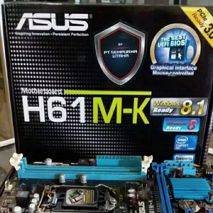 MOTHERBOARD ASUS H61M-K MAINBOARD H61 ASUS NEW GARANSI