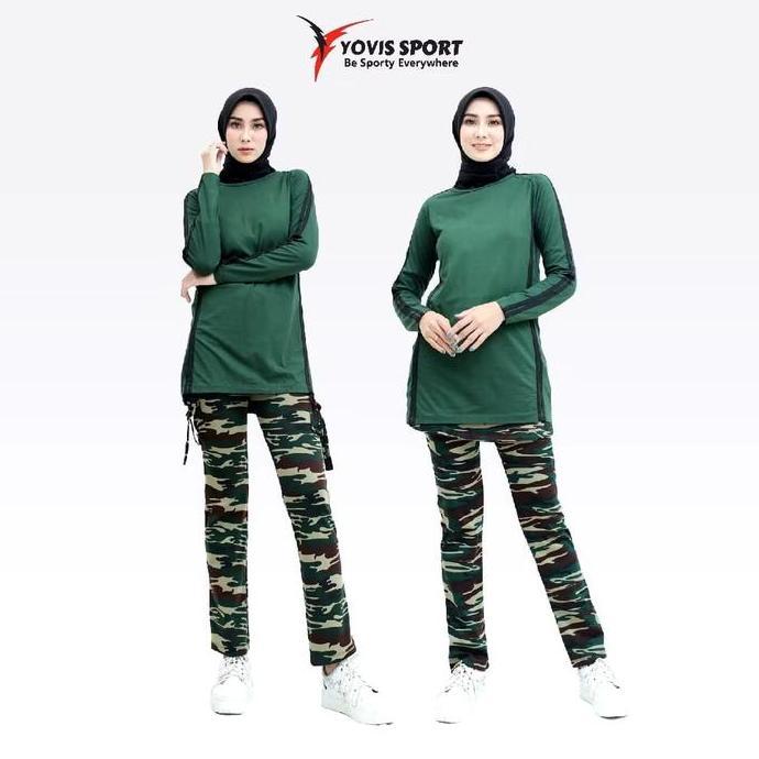 NEW - Celana Senam Cargo Loreng & Celana Senam Rok Army Wanita/ celana senam loreng / celana olahrag