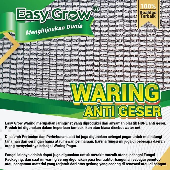 BEBAS ONGKIR - Waring Jaring Hitam / Hijau Lebar 1,2 meter - roll