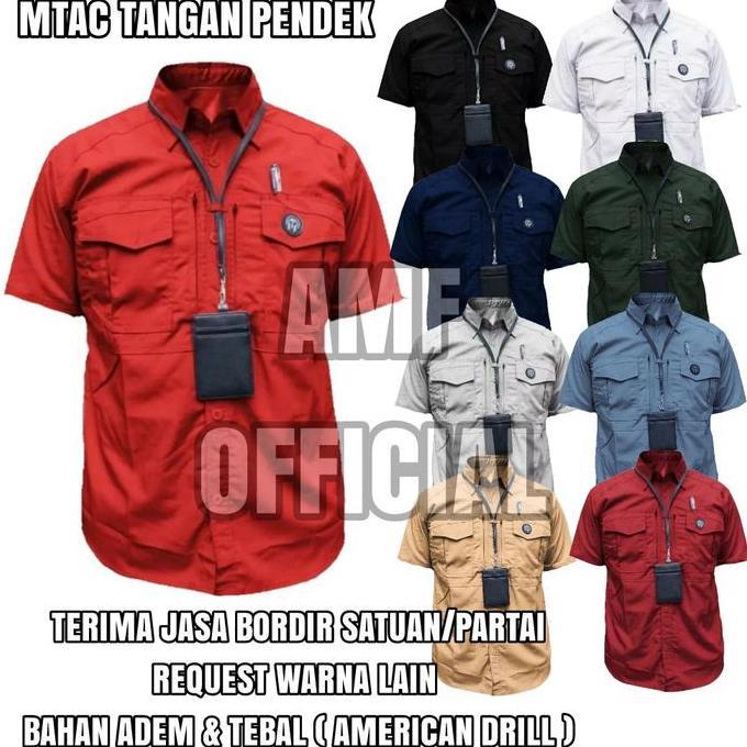 Kemeja Reskrim / Kemeja Lapangan / Kemeja M-Tac Tangan Pendek Jumbo