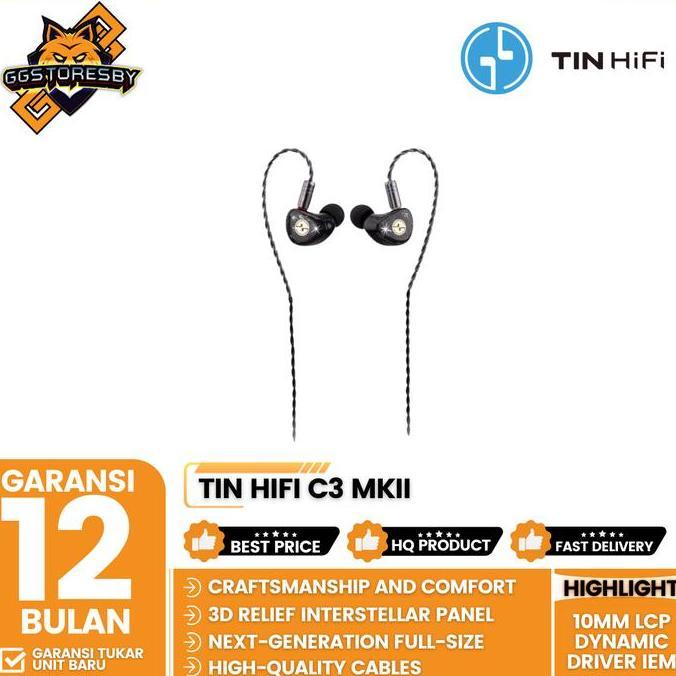 Tin HIFI C3 MKII 10mm LCP Dynamic Driver In Ear Monitor Earphone - Earphone TIN HIFI C3 MKII In Ear 
