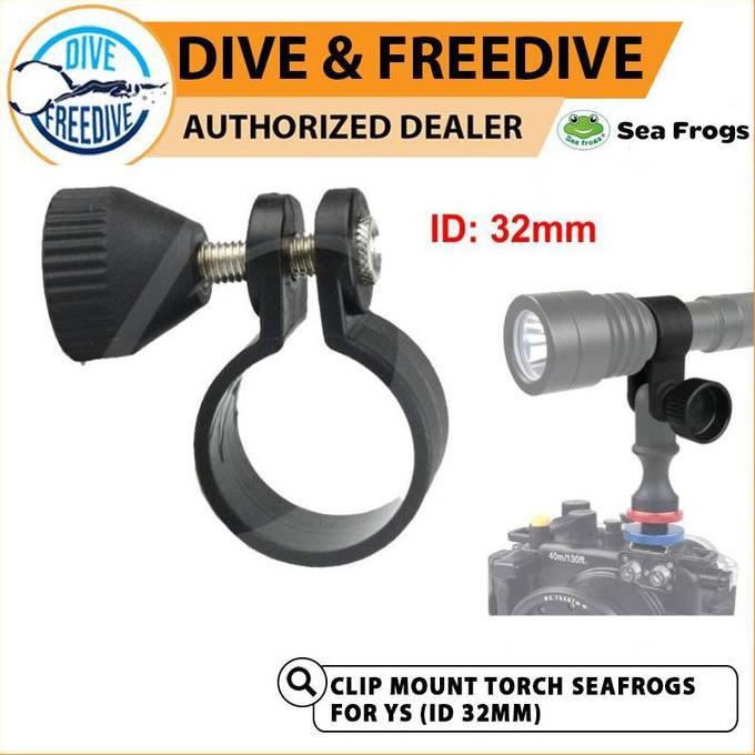 NEW DH-7 Clip Mount Holder Torch Light Diving Seafrogs For YS Adapter 32mm