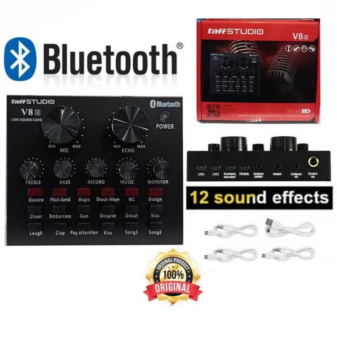 Mixer V8s Bluetooth Taffware Soundcard