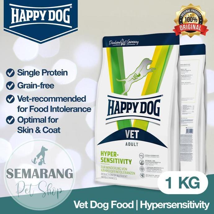 Dog Food HAPPY DOG VET Hypersensitivity 1kg | Hypoallegenic | Alergi