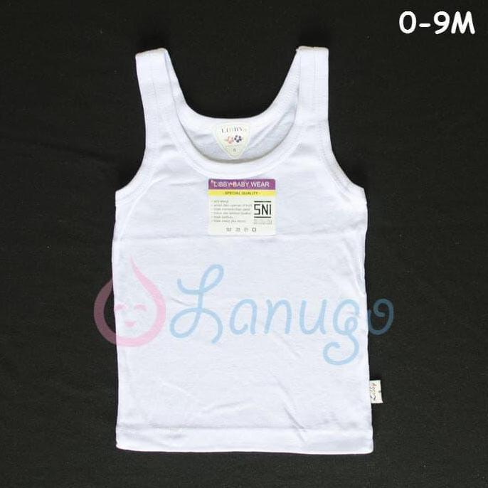 LIBBY VELVET JUNIOR Singlet / Kaos Dalam Anak Putih | Baju Anak / Kaos Anak / Kaos Dalam Velvet Juni