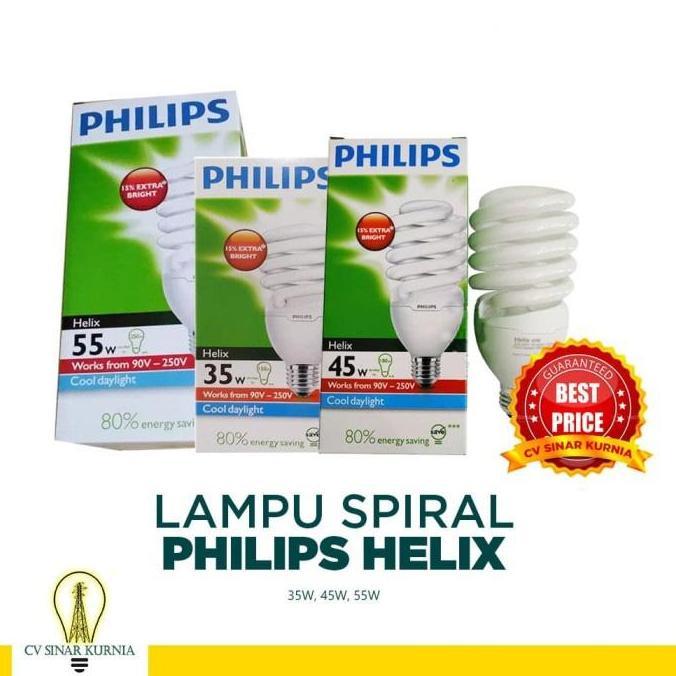HARGA DISC - Lampu Spiral Philips Helix 45Watt, 45W, 45 Watt, 45 W