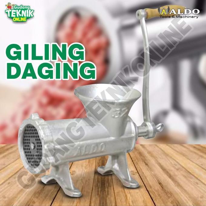 PAPANDAYAN Alat Giling Daging Manual ALDO No.22 No.32 - Gilingan Daging Doubel Dobel Bearing / Pengg