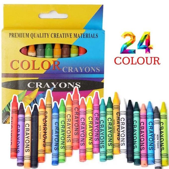 KEZHINES Pensil Crayon Crayons Krayon  Pewarna Non Toxic Kecil Pocket Coloring 1 Set isi 24 Warna Al