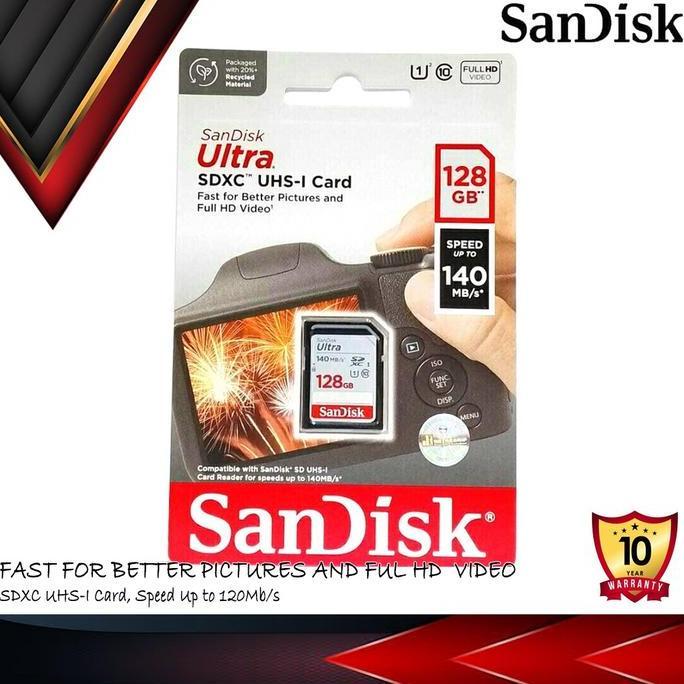 BEBAS ONGKIR - SanDisk Ultra SDXC Card class 10 128GB - SD Card 128 GB