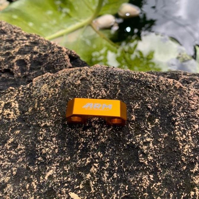 DS315 - Braket selang rem ASLI CNC merek ARM Universal AEROX NMAX BEAT VARIO PCX SCOOPY CBR -Dunia V