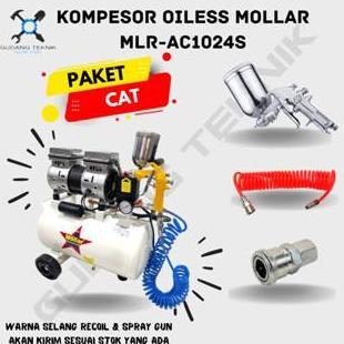 PANGRANGO Mollar MLR-AC1024S / Mesin Kompresor Compressor Angin Silent Oilless Compressor Oilles 3/4