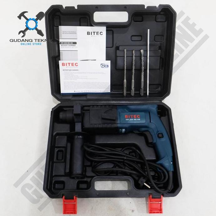 PANGRANGO Rotary Hammer Bitec HM 200 RE-HB - Mesin Bor Bobok Beton Tembok Cor Rotary Hammer Bitec HM