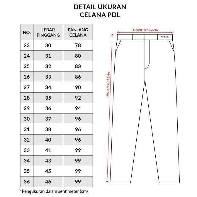 Celana Panjang PDL Coklat Pramuka Biru Hitam - Seragam Sekolah
