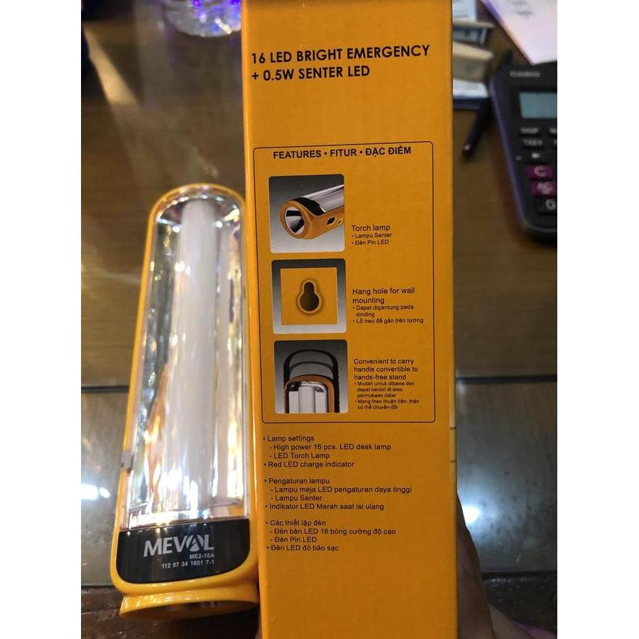 MEVAL Emergency Lamp / Lampu Emergency Led + Senter HAR