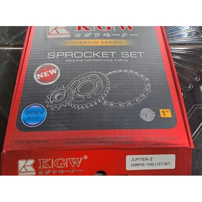 Gear Set Gir Paket KGW Kagawa Jupiter Z old / burhan / vega / f1zr 15T