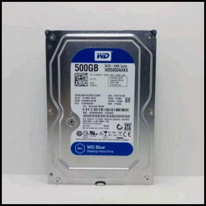 Hardisk 1Tb / 500Gb Wd Blue Sata 3,5" - Hdd 1Tb/500Gb Pc Cpu Baru 0 Days Hdd