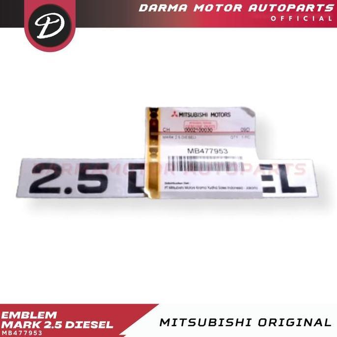 Sticker Stiker Emblem 2.5 Diesel Mitsubishi Kuda GLS Grandia Diamond 2.5 Tahun 1998-2005 Asli Origin