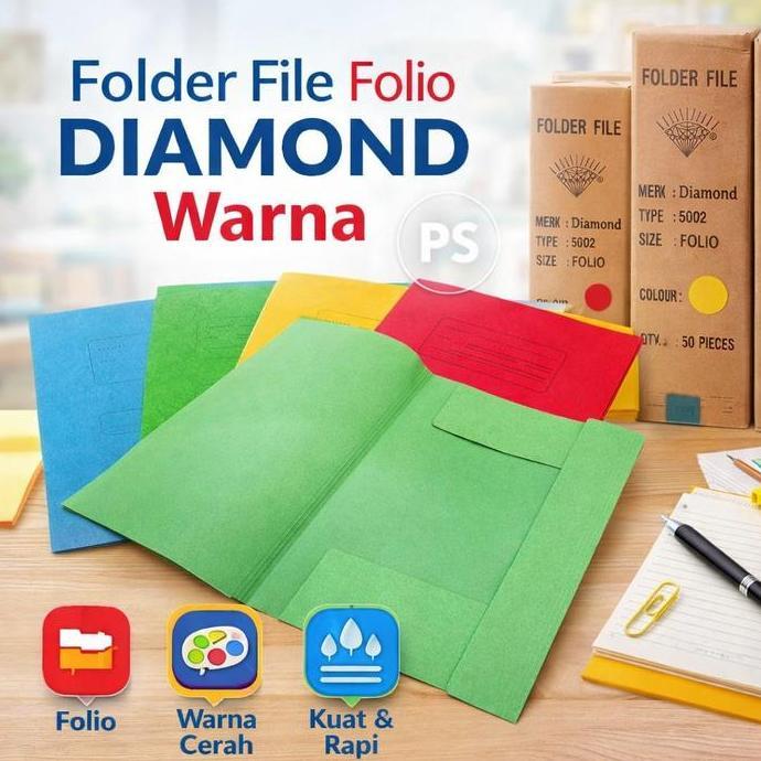 u_umbrellass - map folder diamond folio 52 | map arsip kertas plastik tebal warna