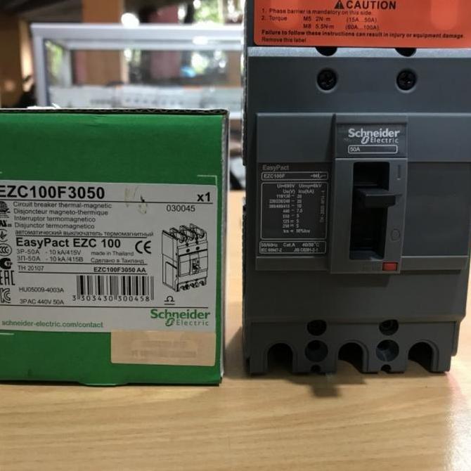 Mccb Schneider 60A 3P / Easy Pact Ezc100F 60 Ampere 3 Phase Breaker Murah