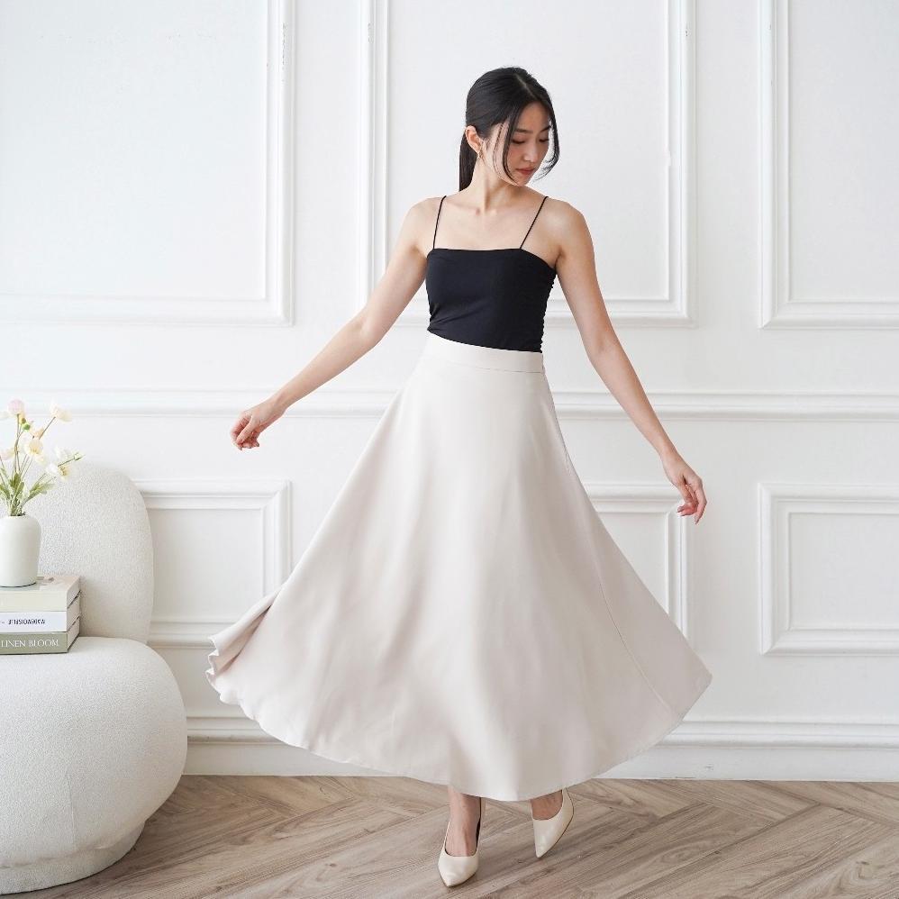 BEST DEALS Severli FUJI Maxi Skirt | Rok Kerja Kuliah Wanita | Rok Wanita Korean Style Formal Casual